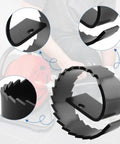 Bulletproof Heavy Duty Root Saw Plug Buster For Standard 5/8 To 3/4 Inch Drain Auger Cables with sharp teeth and steel body.