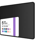 Thick Anti Slip Five Millimeter Gaming Mouse Pad With Stitched Edges And Non Slip Rubber Base Eight Point Three By Ten Point Two Inch Thirty Percent Thicker For Smoother Glide In Gaming Or Office Modern Square Desk Mat