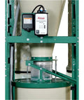 Heavy Duty 5 HP 3 Phase Cyclone Dust Collector With 55 Gallon Steel Drum And 215 Sq Ft Filter Surface for Industrial Woodworking