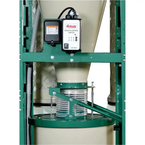 Heavy Duty 5 HP 3 Phase Cyclone Dust Collector With 55 Gallon Steel Drum And 215 Sq Ft Filter Surface for Industrial Woodworking