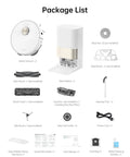 Image of X40 Ultra Robotic Vacuum with package contents including robot vacuum, base station, mop pad, washboard, and accessories.