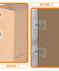 Anti Tip Furniture Wall Anchors 4 Pack Heavy Duty Stainless Steel And Acrylic Easy Install Keeps Bookcases Shelves Dressers Stay Put And Upright Prevent Tipping For Home Use on cabinet side