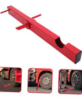 Manual Strap Winder For Trucks, Hand Crank Cargo Belt Winder Tool, red steel belt tensioner, shown on truck tires