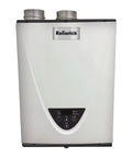 Rock Solid Heavy Duty Propane Tankless Water Heater Pumping Out 199000 Btu Of Hot Water with control panel and vents