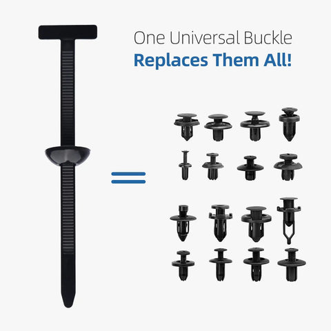100 Pcs Nylon Universal Car Cable Tie Buckle Set Self Locking Zip Ties With Pin And Button Design UV Resistant Easy Install