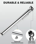 2 Pack Slim Pencil Tire Pressure Gauge Set With 10-75 PSI Range, 70-550 kPa And 0.7-5.5 Bar, stainless steel with zinc tip