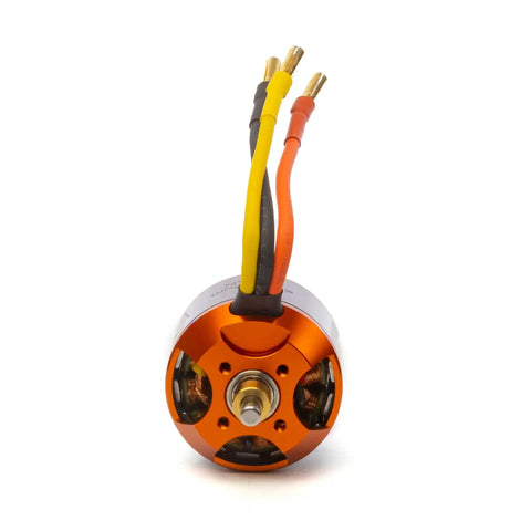 Premium 4250 Outrunner Brushless Motor At Eight Hundred Kv For Medium Fixed Wing Rc Planes, showing wires and sealed bearings.