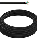 Coiled Beefy Heavy Duty Portable Power Cable 16 AWG 4 Conductor SOOW 600V 50 Foot Roll in a Bag Flexible Weatherproof Cord