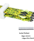 Carbon Hunting Arrows For Compound And Recurve Bow, 28 Inch Shafts With 300 340 350 400 Spine, Pack Of 12, Camouflage Finish
