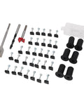 Totally Tidy Wall Install Kit With Heavy Duty Silicone Grommets And Snappy Clips For Fast Cable Routing And Super Neat Residential Wiring Setup In Classic Black. 1-inch drill bits, 30 clips, 6 grommets