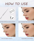 Step-by-step guide using Pro Grade Stainless Steel Body Jewelry Insertion Taper Tool Set For 14G To 20G Piercing shown near nose.