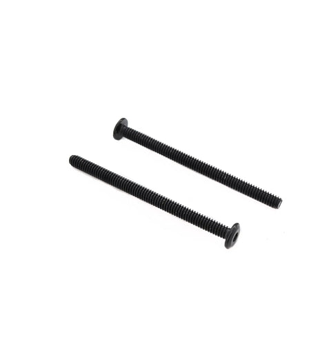 10 Pack Quarter Inch 20 Thread X 3 1/2 Inch Long Countersunk Socket Cap Bolts Black 304 Stainless Steel Rust Proof Hardware viewed from the side.