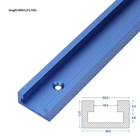 Fabater Aluminum T Slot Miter Track Jig For Woodworking With Smooth Sliding Anodized Surface Anodized aluminum track jig with dimensions 400mm x 24mm.