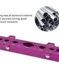 Two Pack Bike Fork Vise Clamp And Axle Spindle Repair Tool Set anodized purple aluminum with CNC machining details