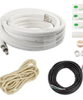 Pro Grade 25 Ft Insulated Line Set Kit For Mini Split AC DIY Friendly One Quarter Inch And Three Eighths Inch Copper Piping With Fittings