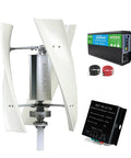 Wind turbine with AISINILALAO 20000W white blades; includes 5000W inverter, wiring, and black controller box
