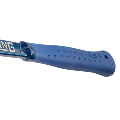 Close-up of handle on Ultra Series 15 Oz Short Handle Rip Claw Framing Hammer With Smooth Face And Shock Reduction Grip USA Made