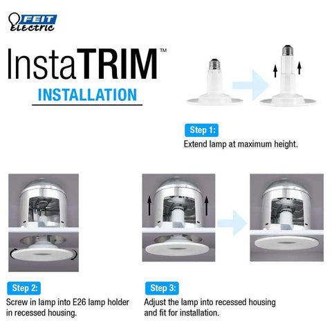 Installation steps for Kickin Recessed Downlight Kit For Easy Install 5 To 6 Inches, adjustable neck demonstration
