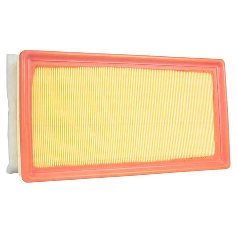 Premium Engine Air Filter XA11645 for Volkswagen Atlas Cross Sport Atlas Teramont, rectangular filter with red frame and yellow pleats.