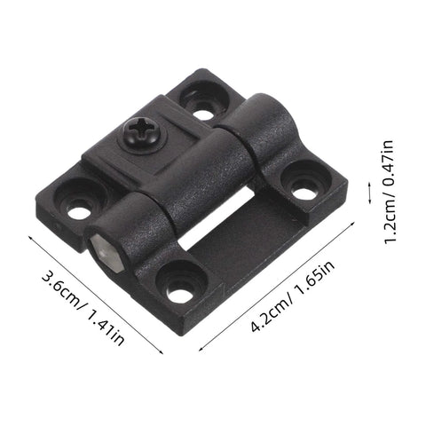 Adjustable Plastic Cabinet Hinges With Torque Friction Folding Support for Kitchen Bathroom and Office, 4.2cm size shown.