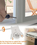 Built Tough Sliding Screen Door Lower Roller Assembly Compatible With Andersen Part Number 1997310 being adjusted with a screwdriver.
