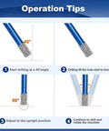 Operation tips for using Diamond Core Drill Bit Set For Porcelain Tile Ceramic Marble Granite With Core Bits.