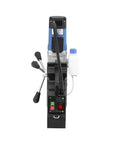 Rear view of Portable Dual Gear Magnetic Drill Press 110V Made In Germany With 2 Inch Hole Capacity MT2 To Three Quarter Inch Weldon Shank.