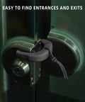Heavy Duty Door Jam Blocker For First Responders And Police Tactical Crews Nylon Paracord Grips on a door lock.