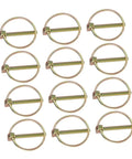 Beefed Up Heavy Duty Lynch Pin Set 12 Piece Universal Locking Pin Clips For Tractors Trailers Trucks And Mowers Wear Resistant For Agricultural And Industrial Use Three Sixteenth Inch, 12 khaki steel clips