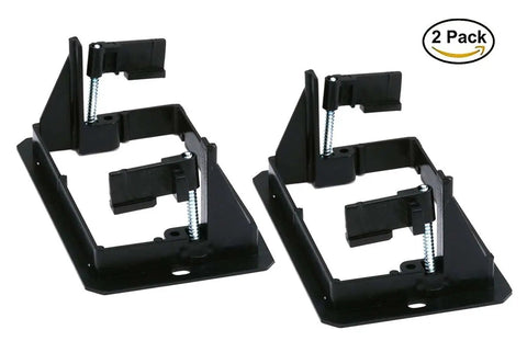 1 Gang Low Voltage Mounting Bracket Pack Of 2 Black For Retrofit Telephone Coax And Network Wall Plates Fits Quarter Inch To One Inch Wall Thickness Horizontal Or Vertical Mount Flush Mounting