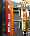 9 Inch Lighted Torpedo Level With Bright LED Vials And Powerful Magnetic Track For Fast On Point Readings In Any Lighting top view