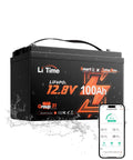 Trolling Motor LiFePO4 Battery 12V 100Ah With Bluetooth Monitoring 100A BMS Low Temp Protection shown with app display
