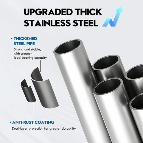 Two Pack 3.6 Inch 304 Stainless Steel Roof Riser Brackets For Patio Pergola, Built Tough Heavy Duty 18.25 Inch High Adjustable Riser Hardware In Black Finish For Outdoor Roof Support