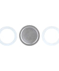 Stovetop Espresso Maker Replacement Gasket Seals And Stainless Filter Screen For 12 Cup Moka Pot Includes Two FDA Grade Silicone Gaskets And One Stainless Steel Filter Dishwasher Safe Silver Finish