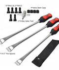 14.5 Inch Perfect Leverage Tire Spoon Kit For Motorcycle Dirt Bike And Lawn Mower With Valve Stems In A Stable Bag, 3-Pack