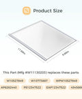 Upgraded Freezer Glass Shelf 11.69 By 9.88 Inches Replacement W11130203 Heavy Duty Tempered Glass Fits W10527849 W10773887 WPW10527849