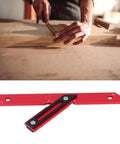 Dual Angle 45 And 135 Degree Woodworking Ruler Rugged Pro Grade Aluminum Carpenter Measuring Tool on workbench