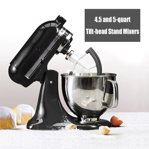 Game-Changing Flex Edge Beater for Tilt-Head Stand Mixers with silicone edge, die-cast aluminum body in 4.5-5 quart bowl