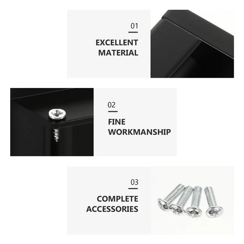 2 Pack Invisible Embedded Cabinet Handles for Flush Mount, Low Profile Black Drawer Pulls, material, workmanship, accessories detail