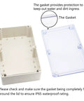 Rugged Abs Plastic Junction Box Boasting Ip65 Waterproof Seals And Dustproof Design showing clear cap and gasket for sealing