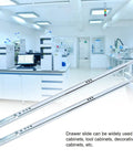 Heavy Duty Ball Bearing Drawer Slides 450x17mm 2 Piece Set Smooth Glide For Cabinets And Tool Chests