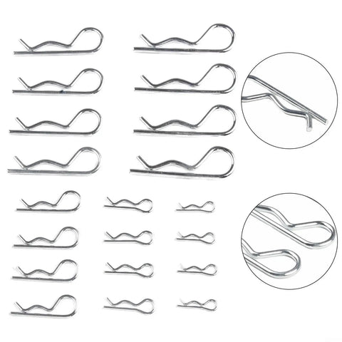 Heavy Duty 100 Pc R Cotter Pin Set Galvanized Carbon Steel Cotter Pins In 6 Sizes M1 To M2.5 For Tractors Trailers Cars