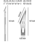 Product size of 10 Pack Craft Knife Set With SK5 High Carbon Steel Blades For Pumpkin Carving, DIY Art And Stencil Projects