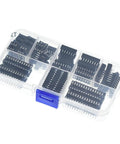 Top Tier 66 Piece DIP IC Sockets Adaptor Kit With Solder Type Design For 6 8 14 16 18 20 24 And 28 Pins in storage case