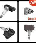 4 Pack Tpms Tire Pressure Monitor Sensors Compatible With Hyundai Elantra And Kia Optima Direct Replacement Oem 52933 D9100 showing detailed angles of sensor design.