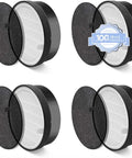 Four LV H132 Replacement Filters for Air Purifier with AHAM Verifide Certification and High Efficiency Activated Carbon in a 4 Pack