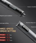 95 In 1 Precision Electric Screwdriver Kit With 86 Magnetic Bits And Visual Screen, 0.4Nm Torque For Stubborn Screws, Delicate 0.1Nm Mode, 3 Gear Control