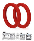 Two Pack 8.0mm Silicone Group Gasket For E61 Espresso Machines Grouphead And Portafilter Red Replacement Seal Ring BPA Free