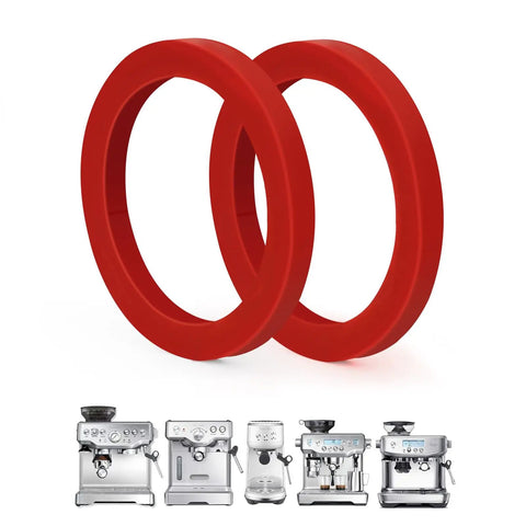 Two Pack 8.0mm Silicone Group Gasket For E61 Espresso Machines Grouphead And Portafilter Red Replacement Seal Ring BPA Free