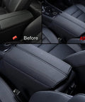 Nissan Rogue Leather Center Console Armrest Cover With Side Pockets Fits 2021 2022 2023 2024 2025 2026 PU Leather Scratch Resistant Wear